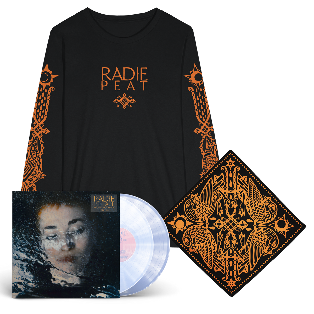 No Human Tongue Can Tell Double LP (Clear Vinyl) + Longsleeve Tee + Bandana + Signed Insert